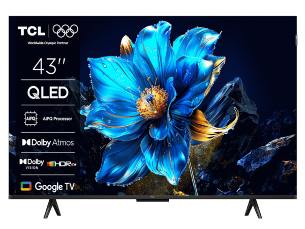 TCL 43"P7K 4K QLED TV 60HzGoogle TV; HDR multi-format;HVA Panel; Game Master; Dolby Atmos;