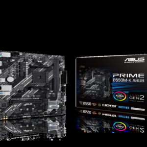 ASUS MB PRIME B550M-K ARGB AM4, 2x DDR4, 2x M.2, 4x SATA 6x USB, 1xDP, 1x HDMI, mATX - Slika 1