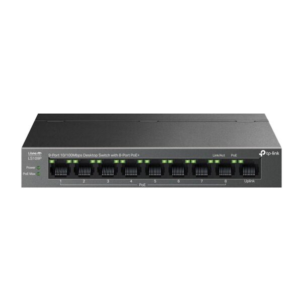 Switch TP-Link Omada 9-Port 10/100 Desktop 8-Port PoE+ LS109P