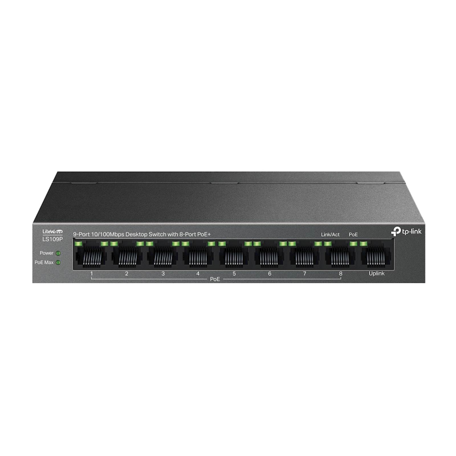 Switch TP-Link Omada 9-Port 10/100 Desktop 8-Port PoE+ LS109P