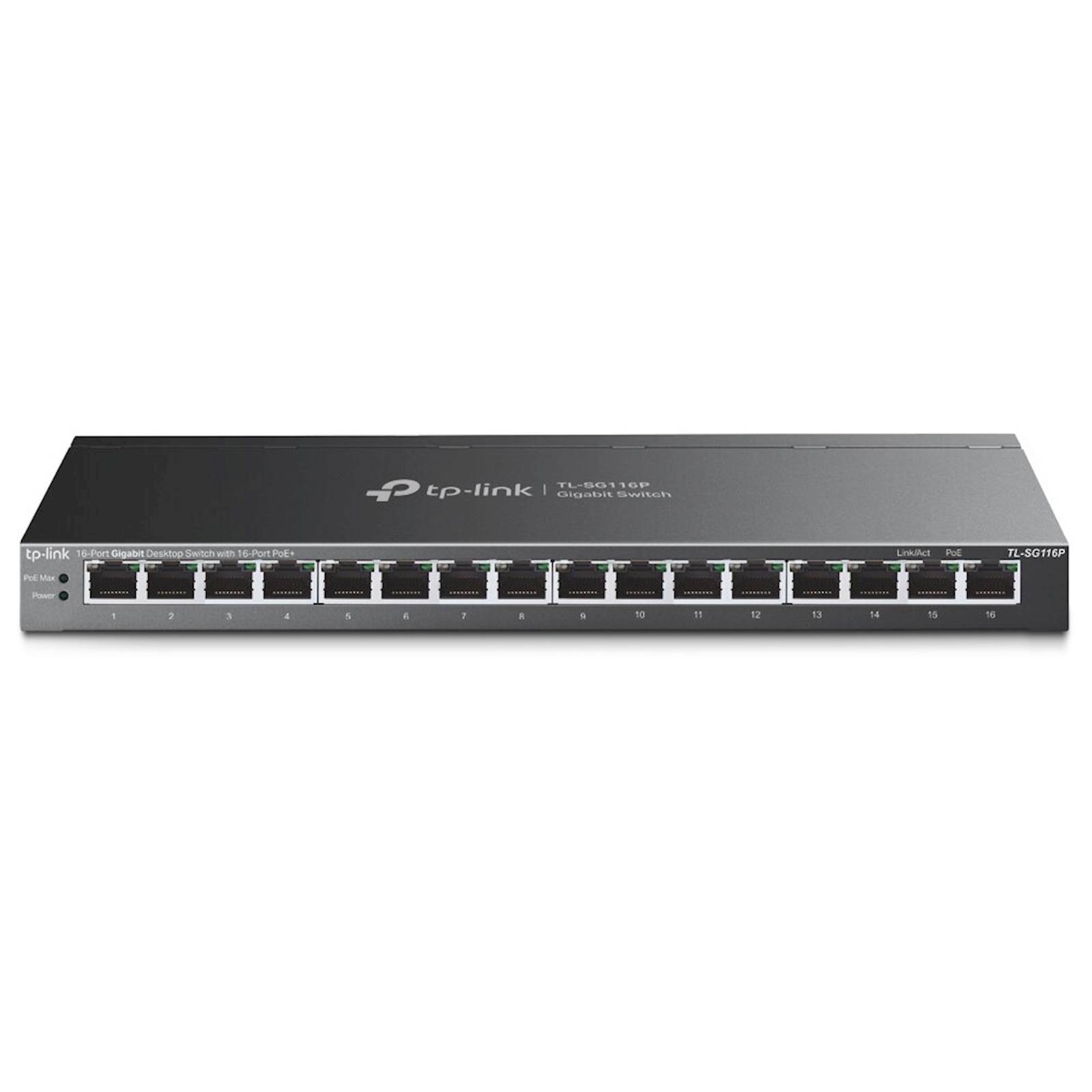 Switch TP-Link Omada 16-Port Gigabit Desk/Rack TL-SG116P 16-Port PoE+