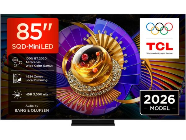 TCL 85"C7L 4K SQD-Mini LED;UHD 144Hz/288Hz FHD Google TV;B&O