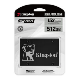 Kingston SSD 512GB 2.5" KC600SATA3,550/520MB/s3D TLC,XTS-AES 256-bit encryption - Slika 2